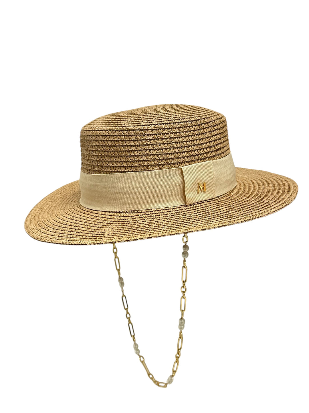 Sombrero canotier de paja